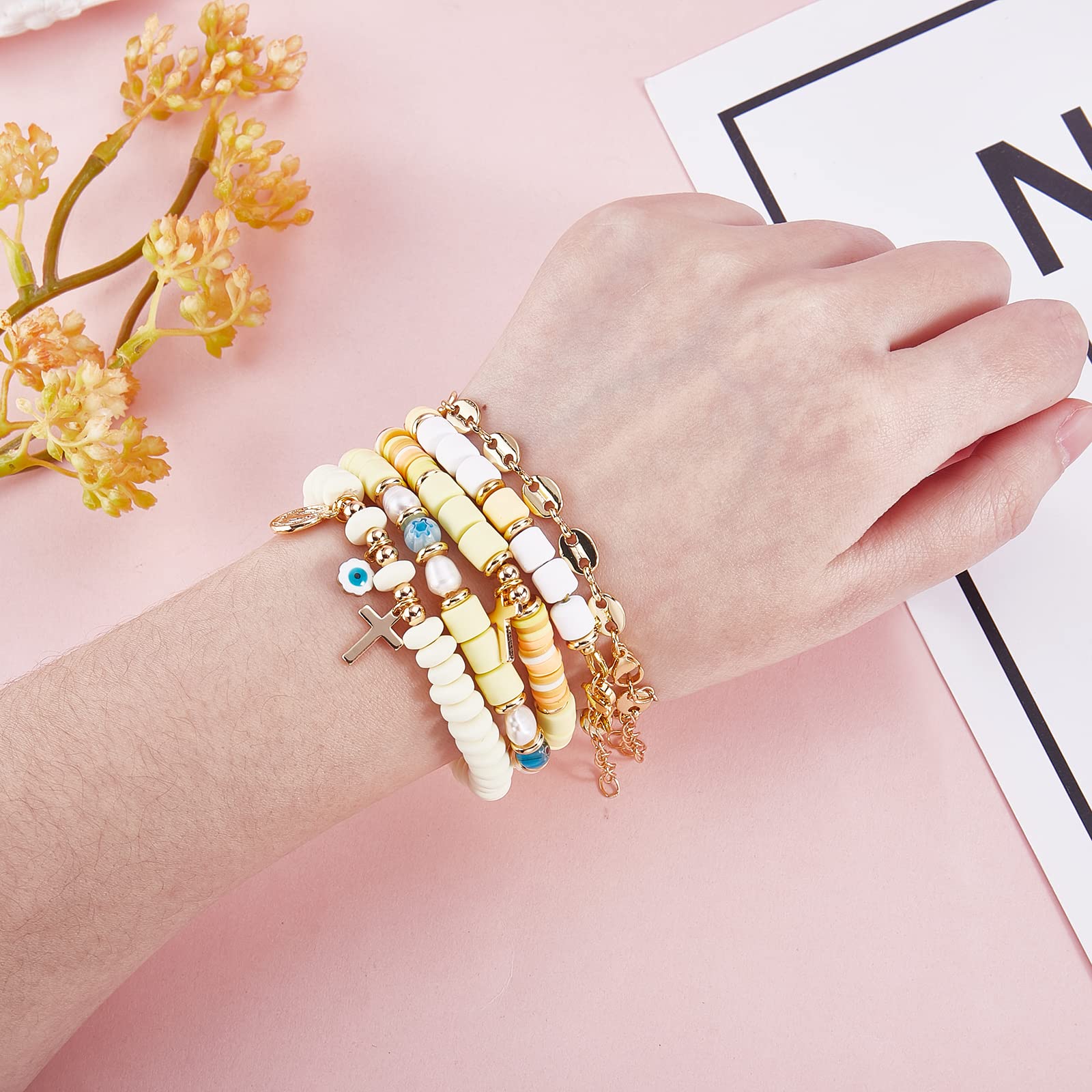 Ornaland Stretch Beaded Bracelets for Women & Men - Stackable Bohemian Surfer Jewelry - Perfect for Summer, Beach, and Everyday Wear