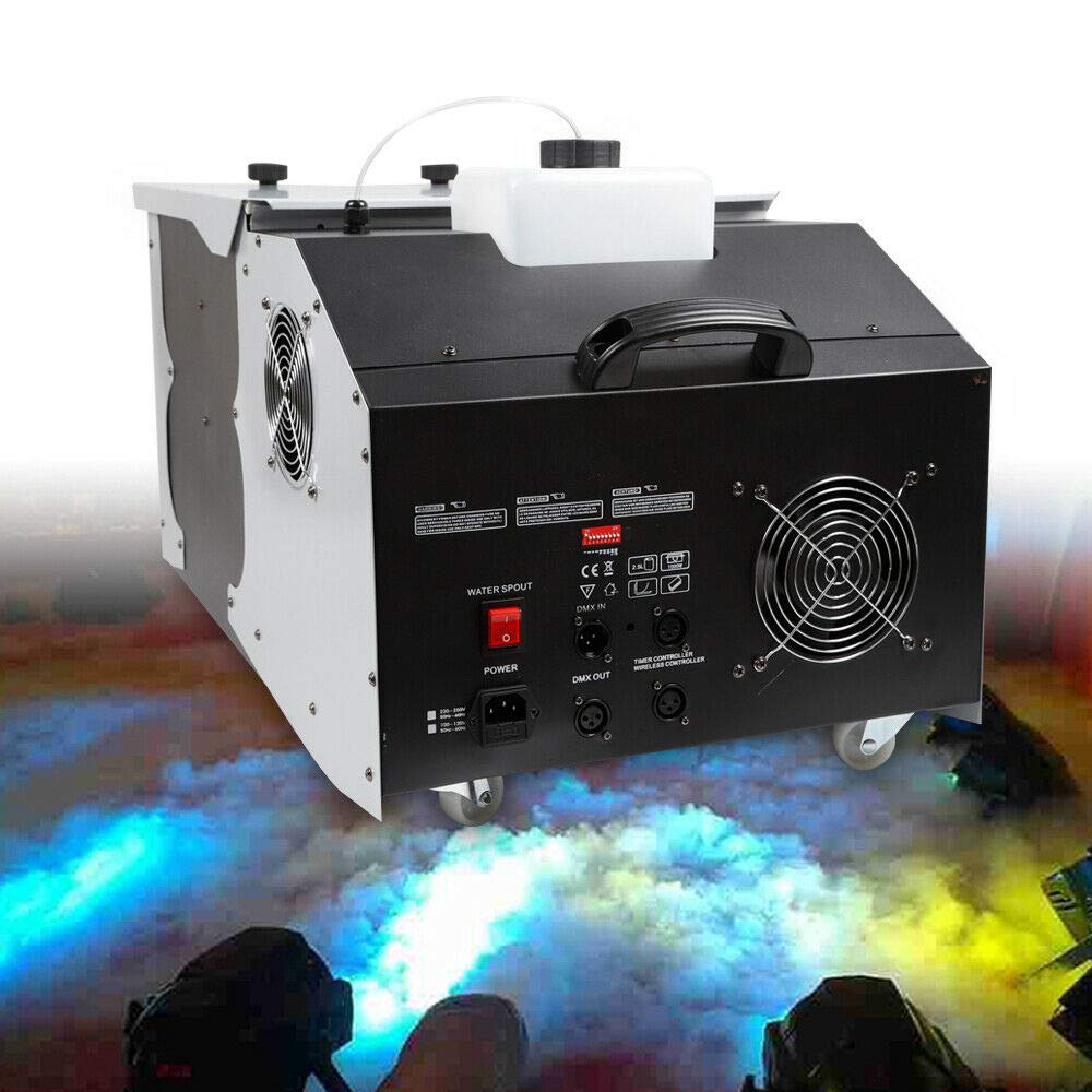 3000W DMX Fog Machine with Remote Control - TFCFL Low Profile Smoke Machine for Theater, Stage, DJ Party & Christmas Events - Adjustable Fog Output for Professional Effects