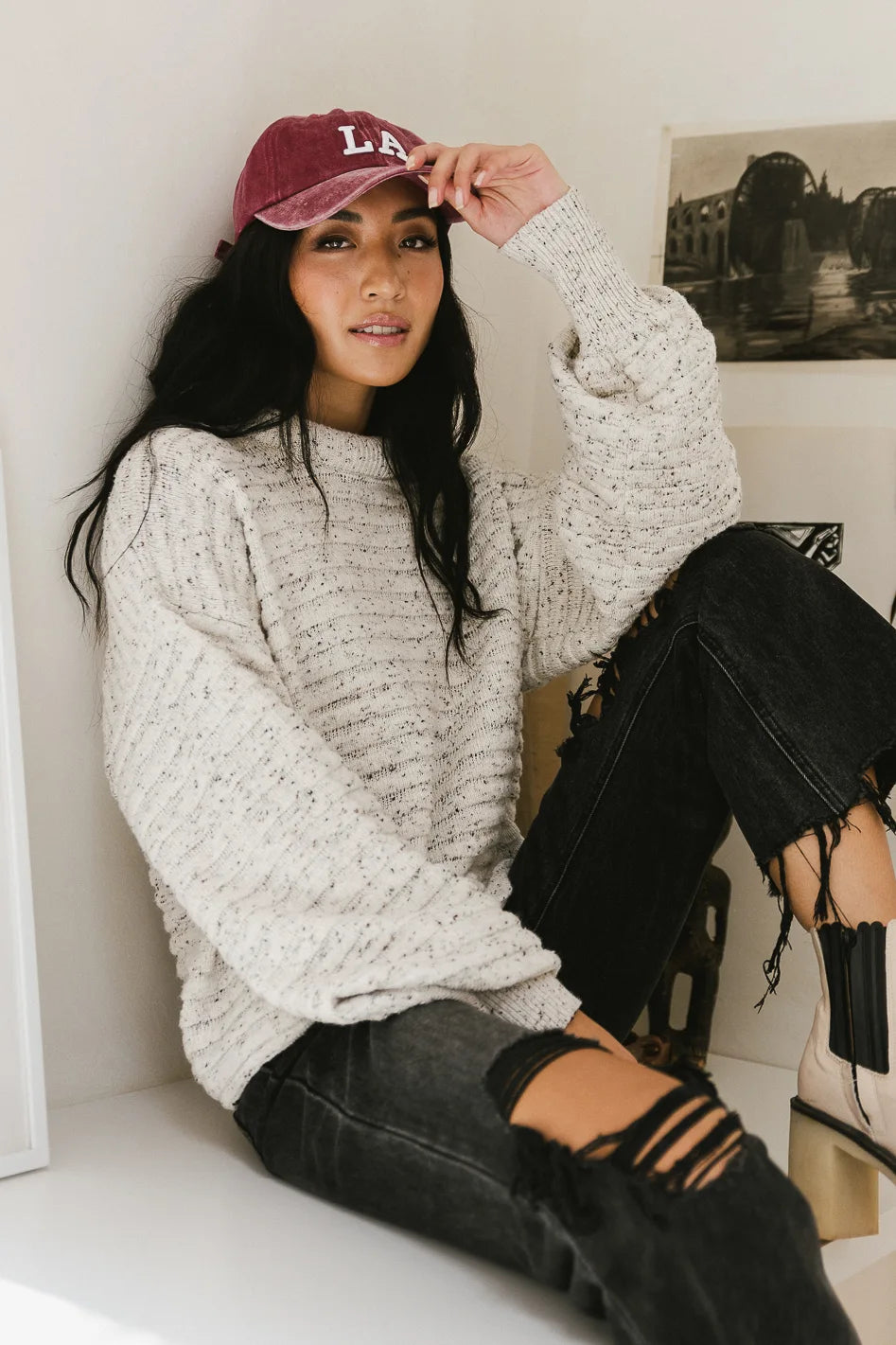 Stylish Mya Ribbed Sweater for Women | Cozy Knit Pullover | Perfect for Fall & Winter | Casual Outfits & Layering
