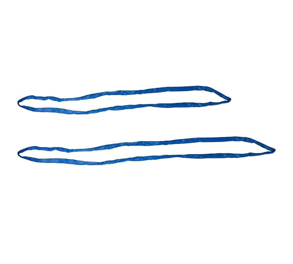 Mytee Products 2 Pack 8 ft Blue Polyester Endless Round Sling - 21,200 lbs Vertical Capacity, 17,000 lbs Choker, 42,400 lbs Basket - Heavy Duty Lifting Sling for Wrecker Recovery, Towing & Construction - Ideal for Automotive, Industrial & Marine Applications