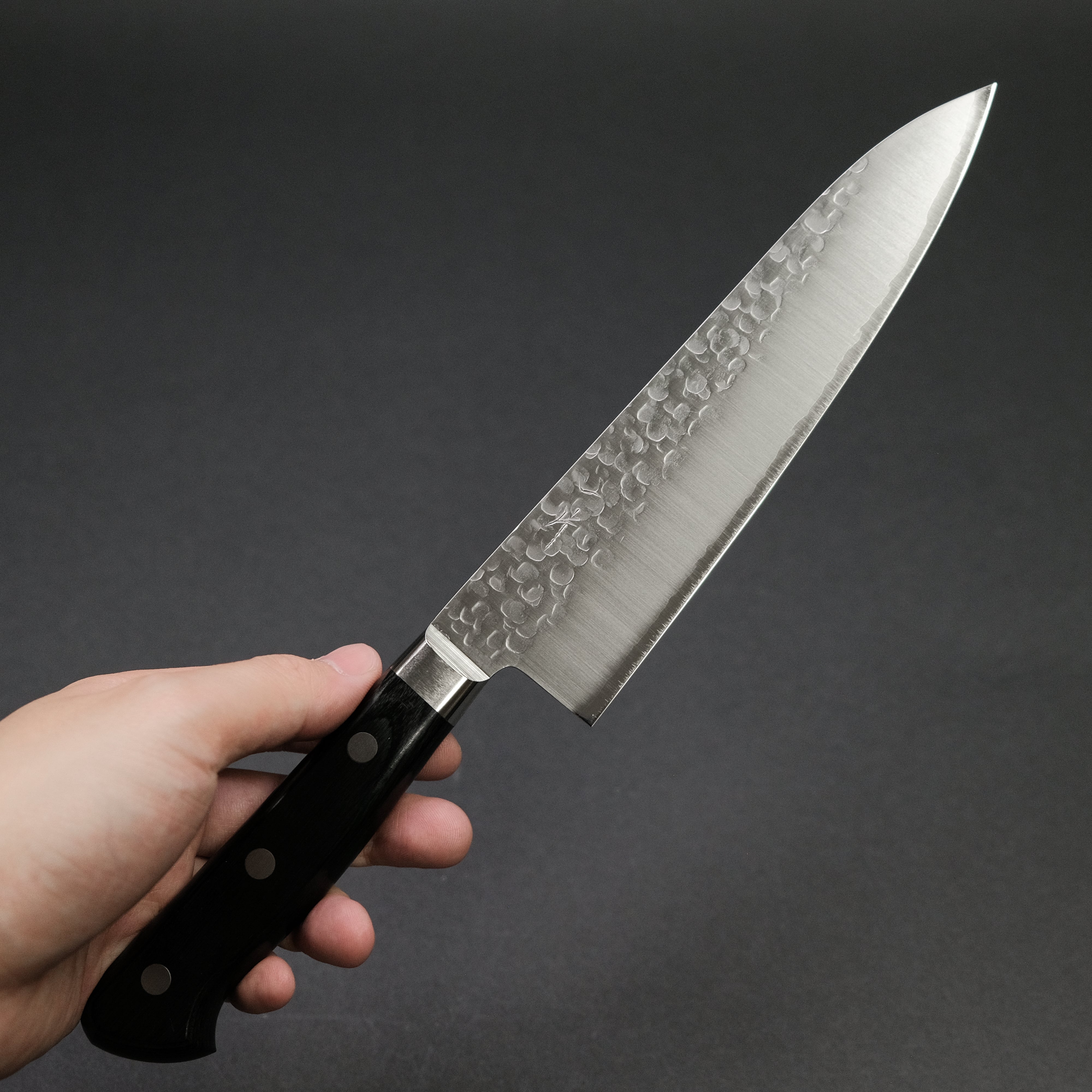 Hitohira T10 Tsuchime Gyuto 180mm Japanese Chef Knife with Pakkawood Handle - Professional Kitchen Knife for Slicing, Dicing & Meat Cutting