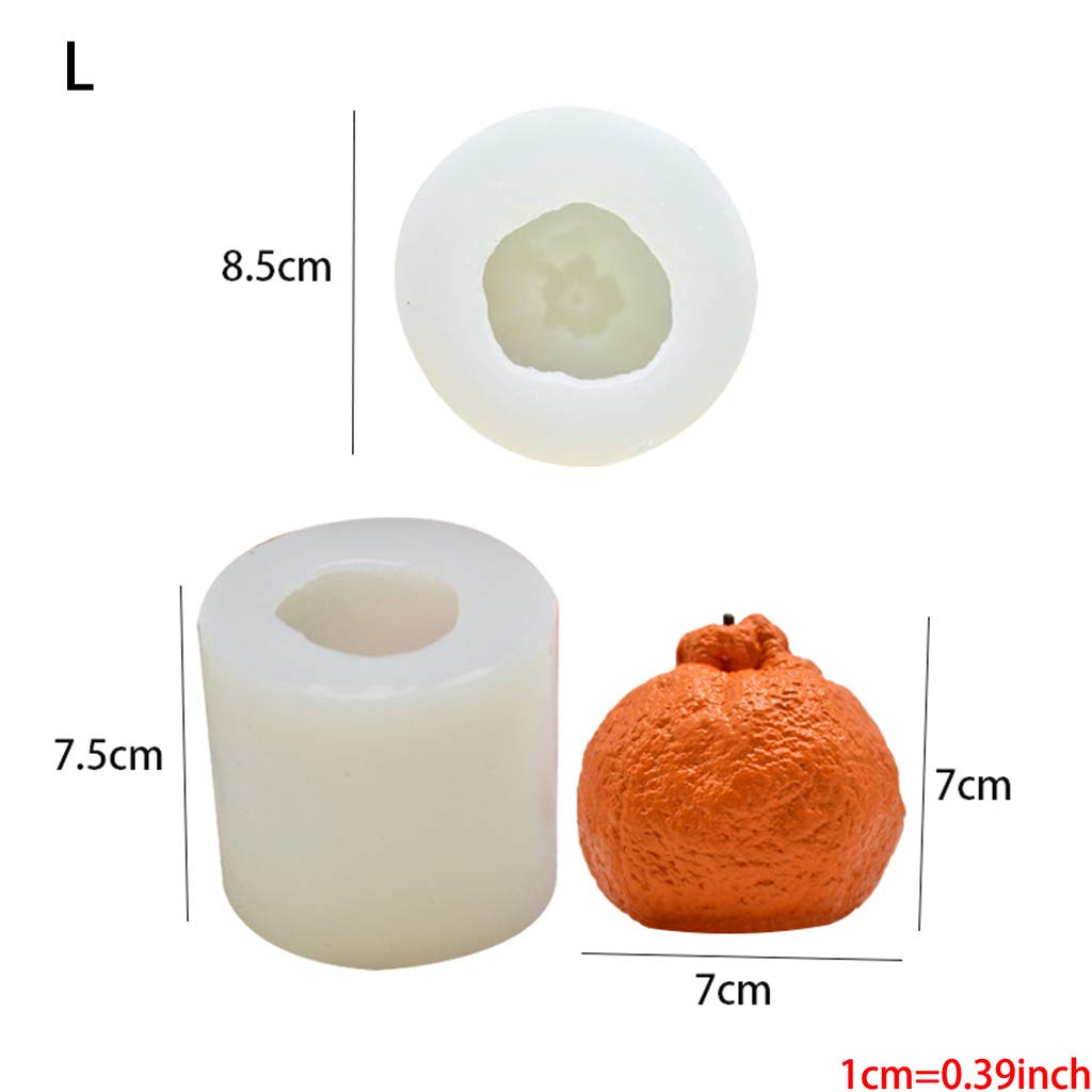 DIY Creative Orange Fruit Candle Silicone Mold - Handmade Fruit Shaped Mousse Baking Molds for Candle Making, Plaster, Cake & Soap Molds - Perfect for Home Decor, Wedding Favors & Craft Projects