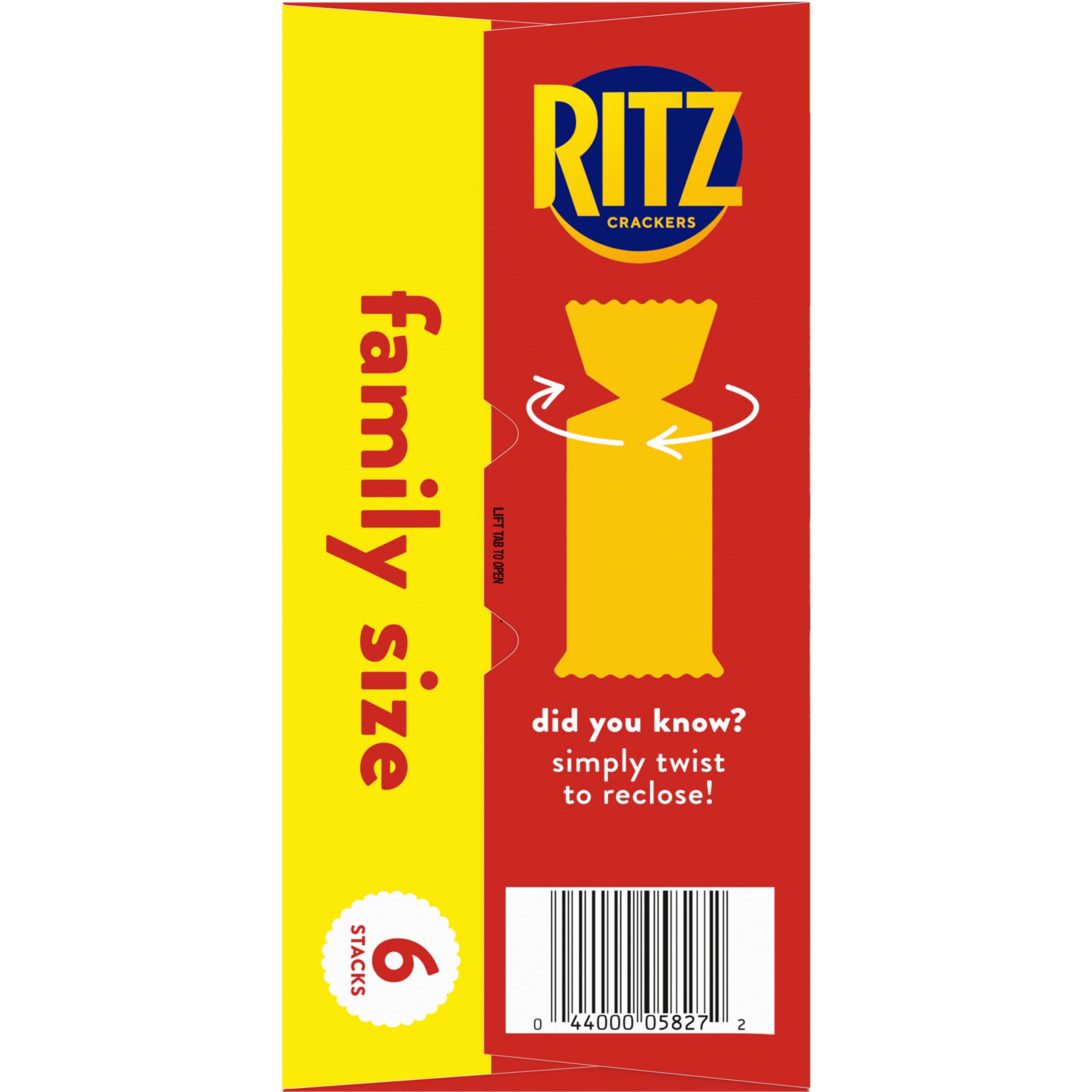 RITZ Whole Wheat Crackers - Healthy Snacks for Kids & Adults - Bulk Family Size (6-19.3 oz) - Perfect for School Lunches, Office Snacks & Picnics
