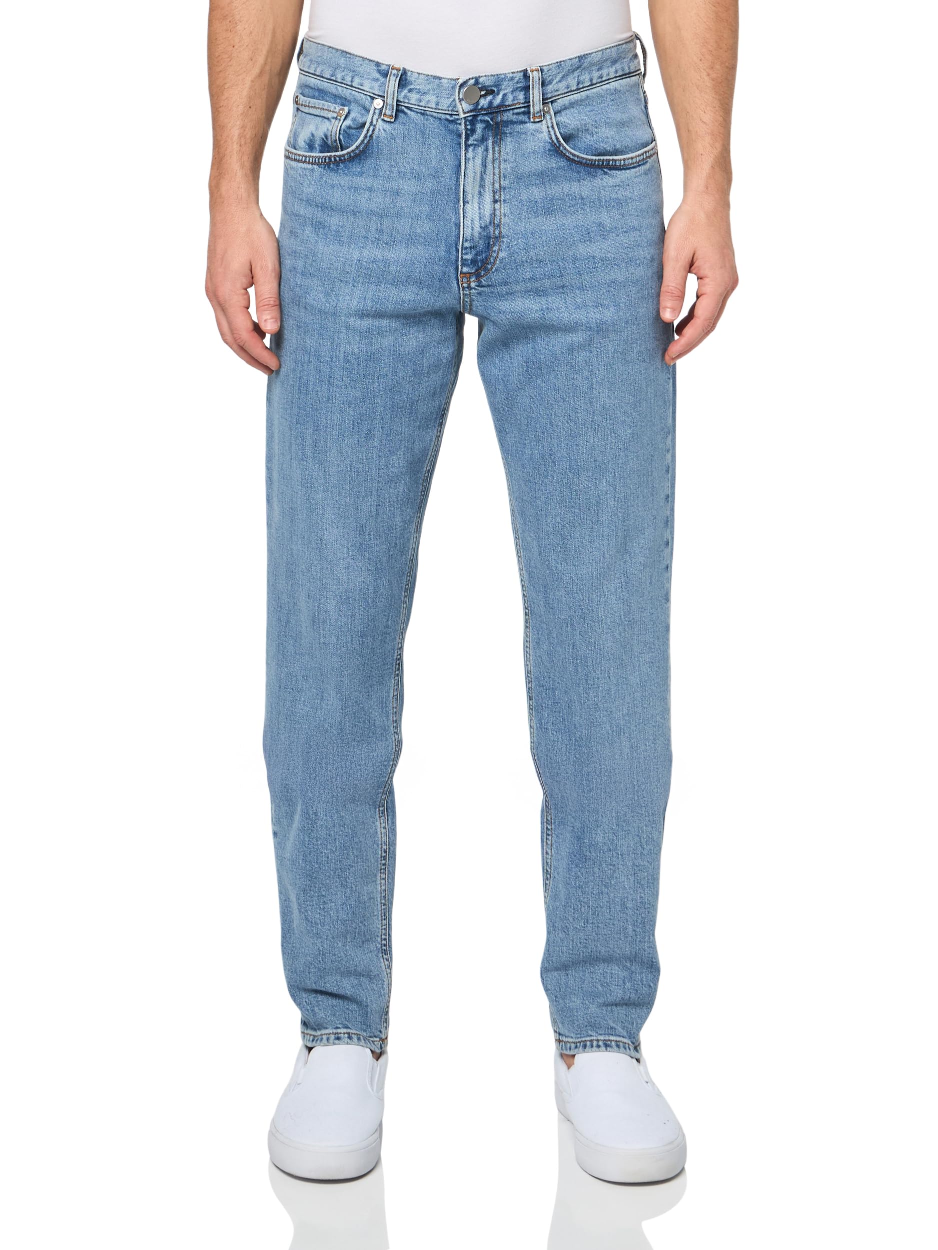 Theory Men's Borough Jeans - Slim Fit Stretch Denim Pants in Beryl Blue | Comfortable & Stylish for Casual Wear, Office & Night Out