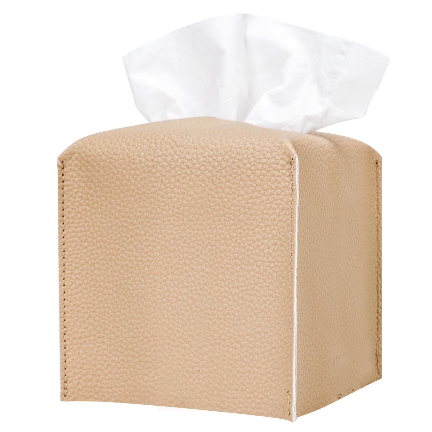 PU Leather Square Tissue Box Cover Holder - 5
