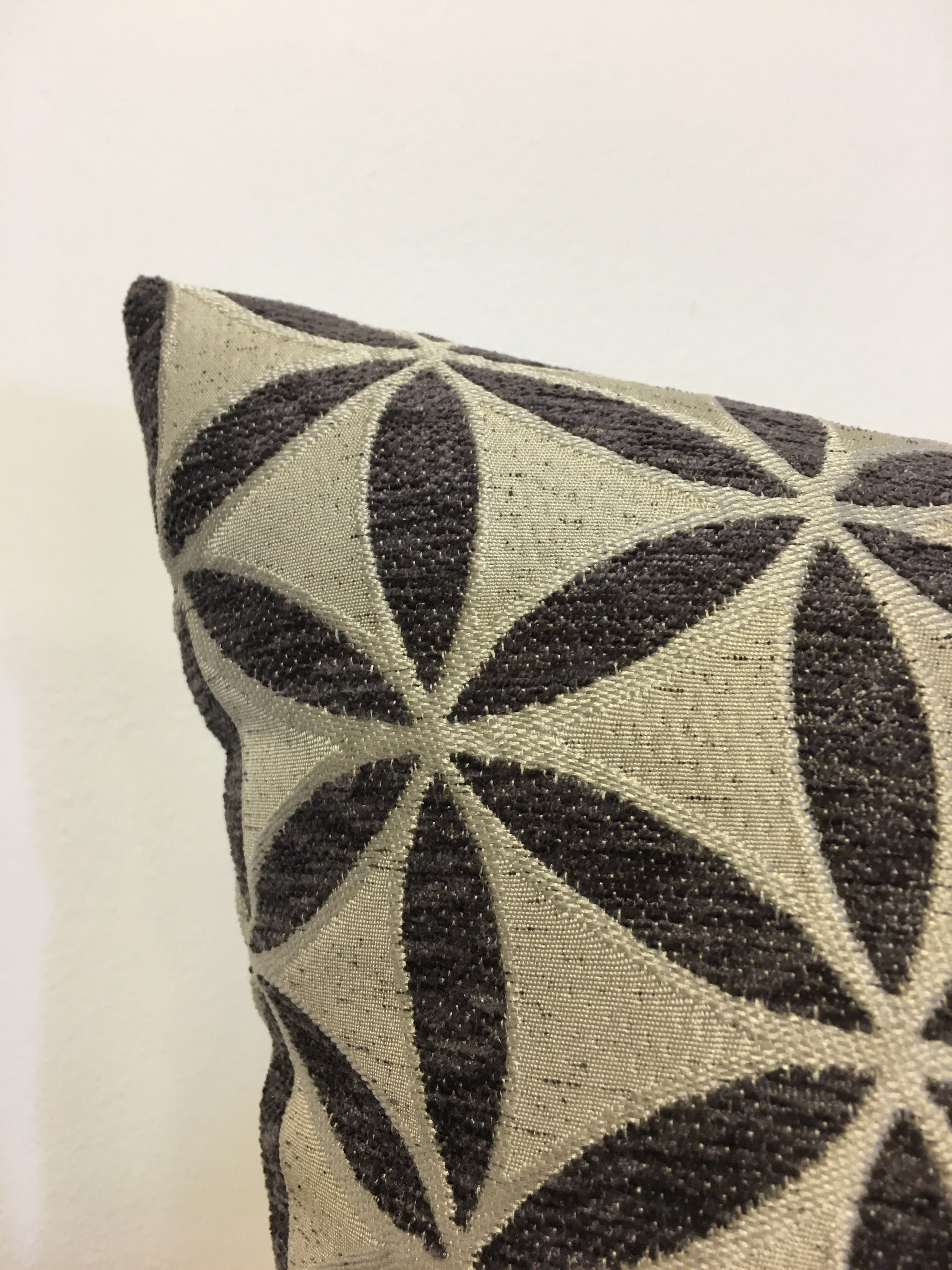 Demeter Charcoal Throw Pillow 17x17 - Soft Decorative Cushion for Sofa, Bed & Living Room - Modern Home Decor Accent