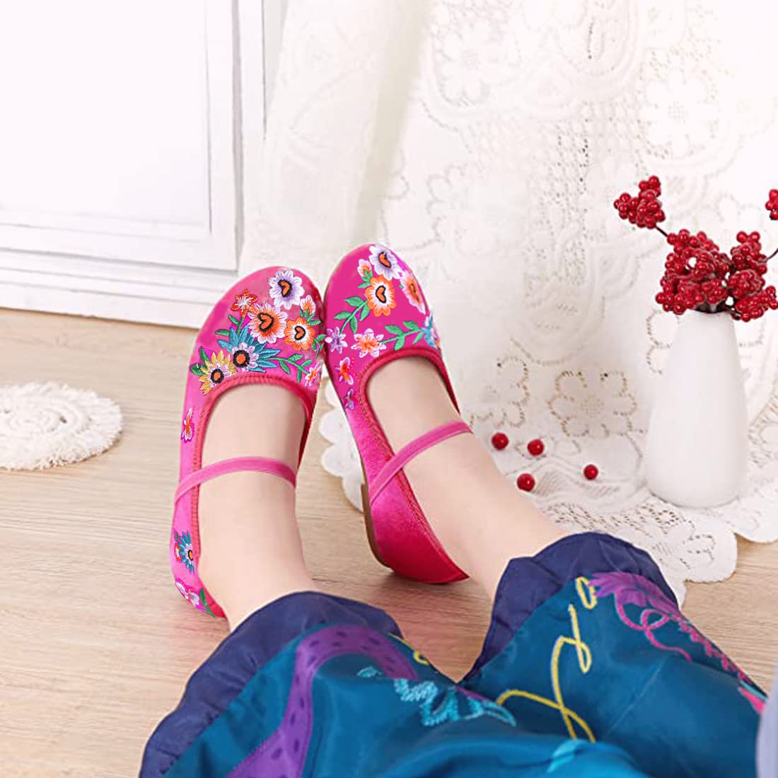 Encanto Mirabel Dress Up Shoes for Girls - Isabela Madrigal Princess Costume Shoes for Cosplay & Halloween | Disney-Inspired Kids' Party Footwear | Perfect for Birthday, Dress-Up & Role Play