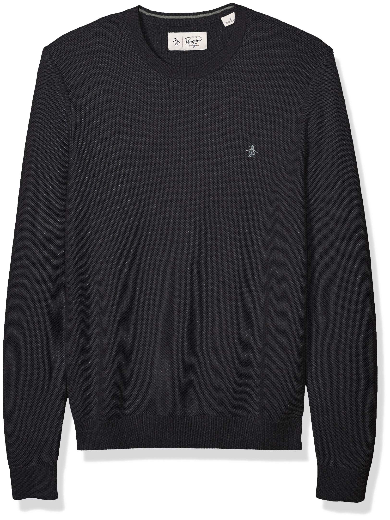 Original Penguin Men's Long Sleeve Crew Neck Waffle Knit Shirt - Casual Comfort for Work, Travel & Everyday Wear
