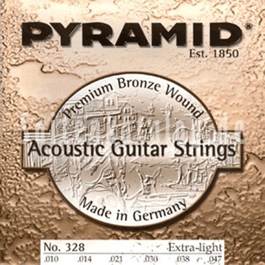 Premium Bronze Acoustic Guitar Strings 13-56 Medium Gauge - Pyramid Strings for Warm Tone & Longevity | Perfect for Folk, Blues & Live Performances