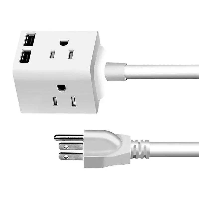 Cruise Essentials Power Strip with 4 AC Outlets & 2 USB Ports - Perfect for Travel, Hotels & Cruise Ships
