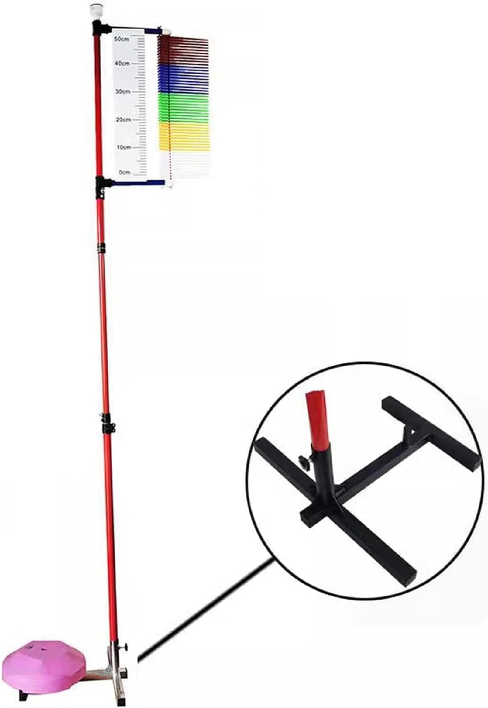 FLTRGO Vertical Jump Tester - Professional Floor Standing High Jump Training Equipment with Stable Base | Accurate Jump Measurement Tool for Basketball Players & Athletes | Perfect for Gym, Court & Sports Performance Training