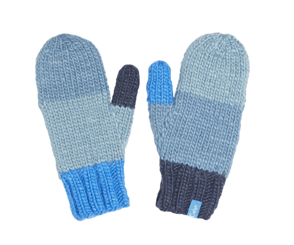 CURE Winter Gloves for Men & Women - Warm Fleece Lined Mittens (Blue) - Perfect for Skiing, Snowboarding & Outdoor Activities