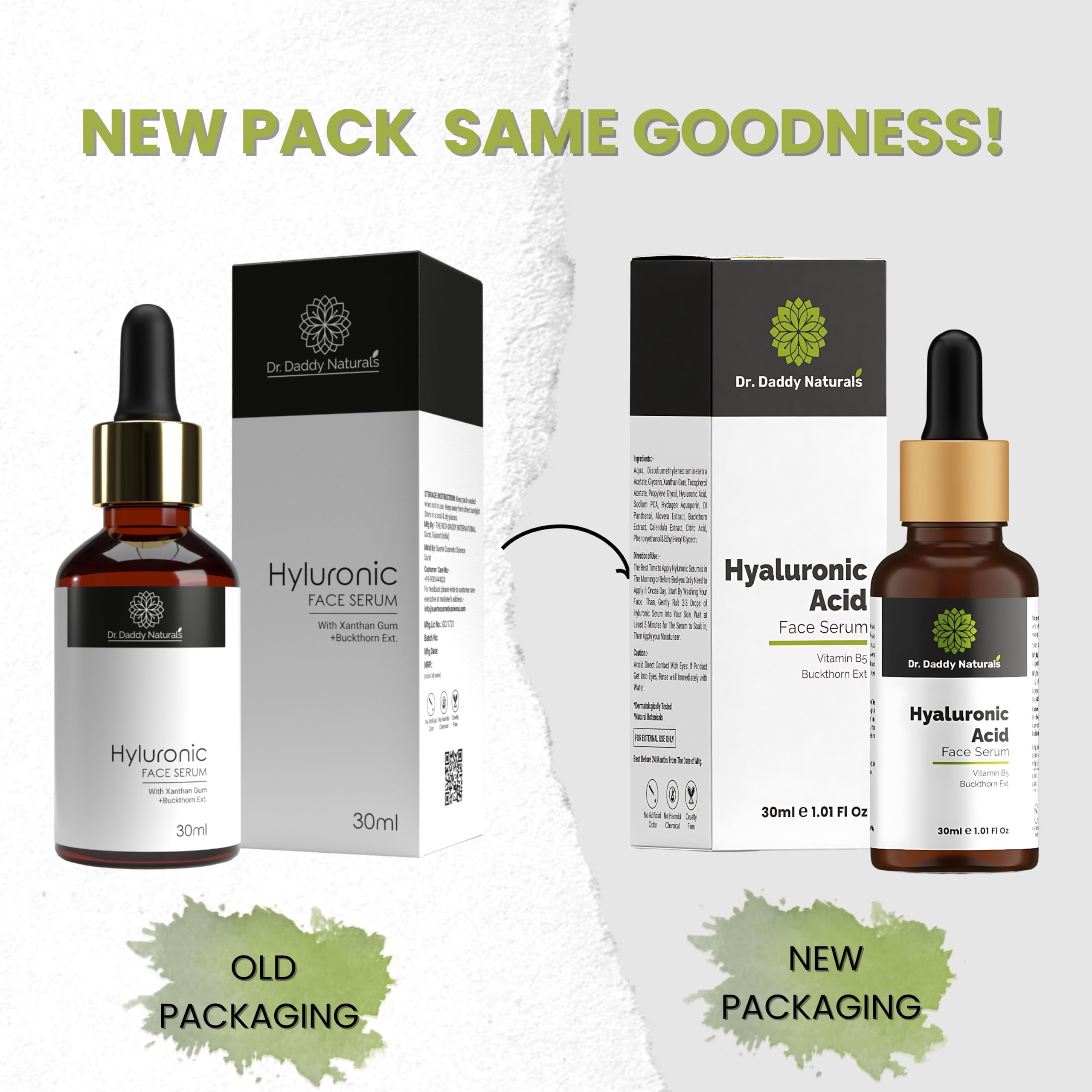 Dr. Daddy Naturals Hydro Boost Hyaluronic Acid Face Serum with Vitamin B5 - Lightweight Hydrating Serum for Fine Lines & Wrinkles, Collagen Boost - Anti-Aging Skincare for Radiant Skin - Fragrance Free 30ml - Perfect for Daily Hydration & Nighttime Skincare Routine