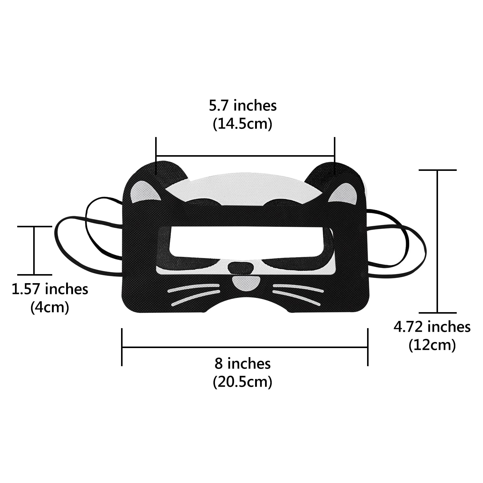GEEKRIA 50PCS Disposable VR Face Mask Covers - Universal VR Headset Accessories for Oculus Quest 2, Meta Quest 3, HTC Vive - Cute Panda & Black Cat Design - Hygienic Eye Protection for VR Gaming & Movie Watching