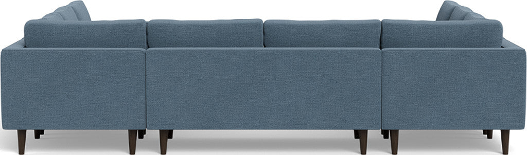 Ladybird 134 U Sectional Sofa - Modern L-Shaped Couch with Reversible Chaise, Soft Fabric Upholstery for Living Room, Family Room, or Home Theater