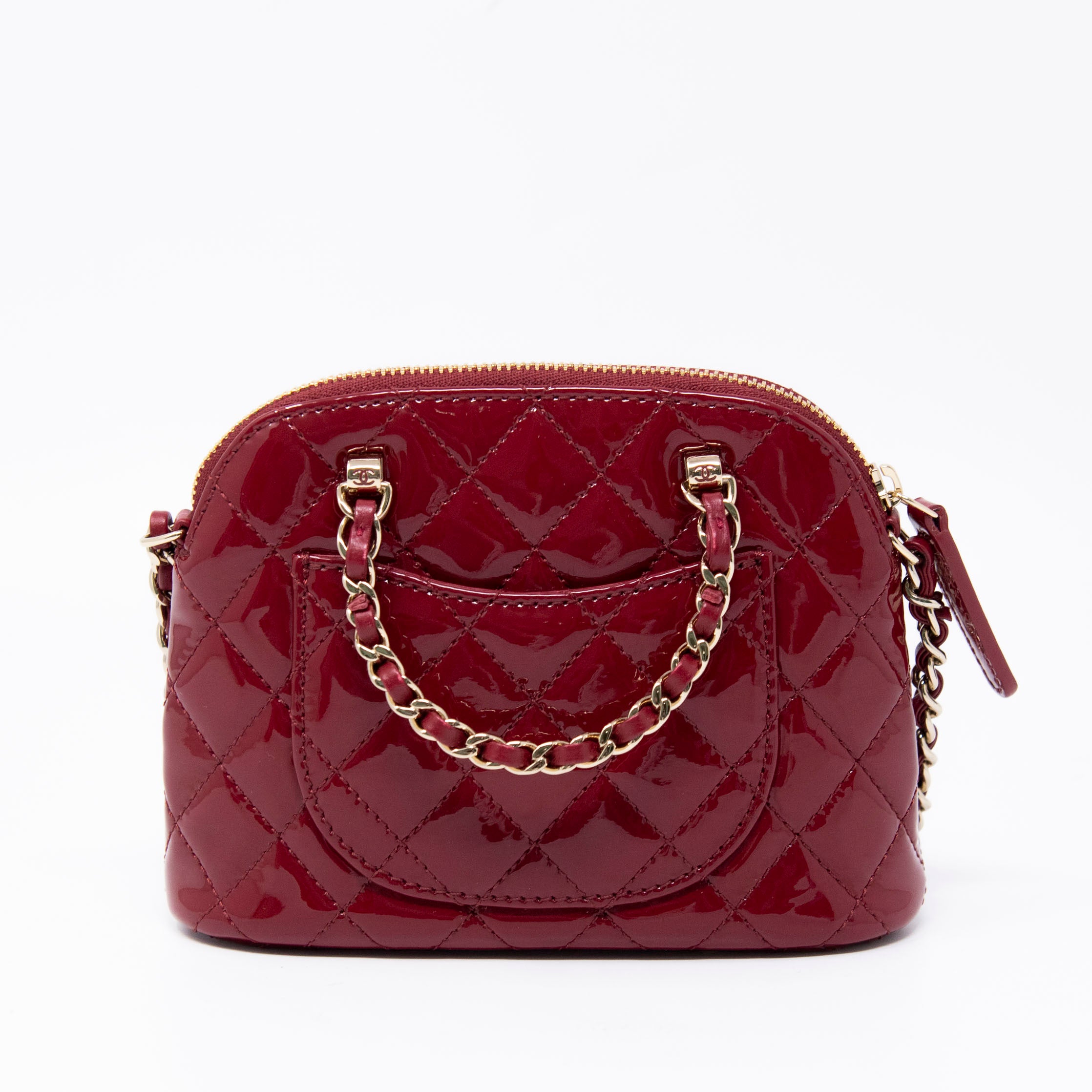 Chanel Burgundy Coco Quilted Leather Crossbody Clutch Bag with Chain - Perfect for Evening Parties, Weddings & Special Occasions