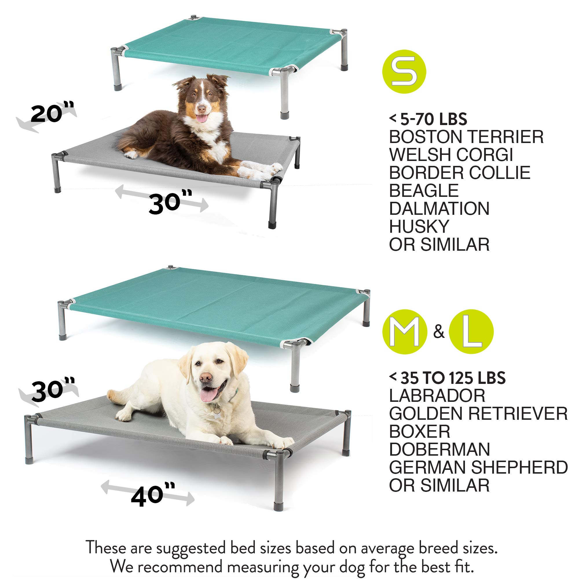 Hyper Pet's Raised Rest Deluxe Elevated Dog Bed - Breathable Outdoor & Indoor Pet Bed for Small & Medium Dogs [30