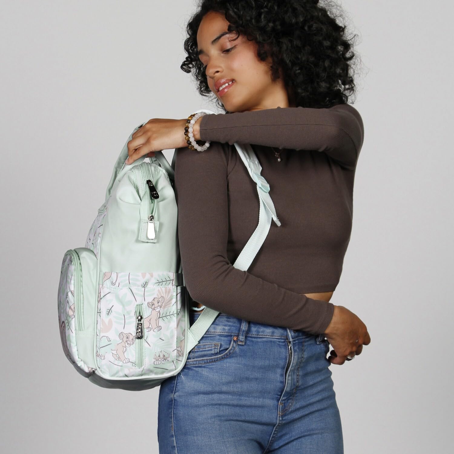 Disney Mommy Maternity Backpack - Large Diaper Bag with Insulated Bottle Pockets, Waterproof Baby Essentials Organizer for Nursing Mothers, Perfect for Hospital, Travel & Everyday Use