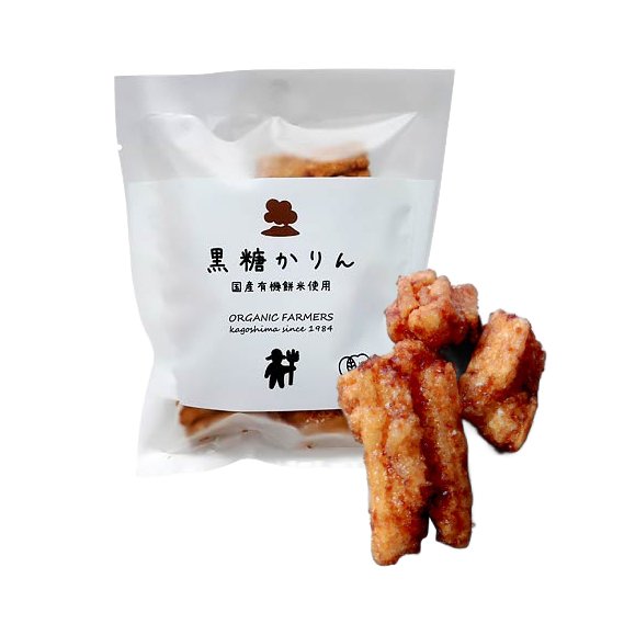Organic Karinto Rice Crackers Soaked in Shoyu Brown Sugar - Gluten-Free Japanese Snack, 30g (Pack of 3) - Perfect for Tea Time, Office Snacks & Asian Food Lovers