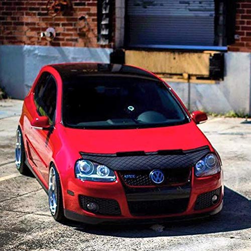 Volkswagen Golf 5 MK5 (2006-2009) Car Hood Bra Cover - Diamond Pattern Protective Mask for VW Golf 5 - Perfect Fit for 2006 2007 2008 2009 Models - Protects from Road Debris & UV Rays (Great for Road Trips & Car Shows)
