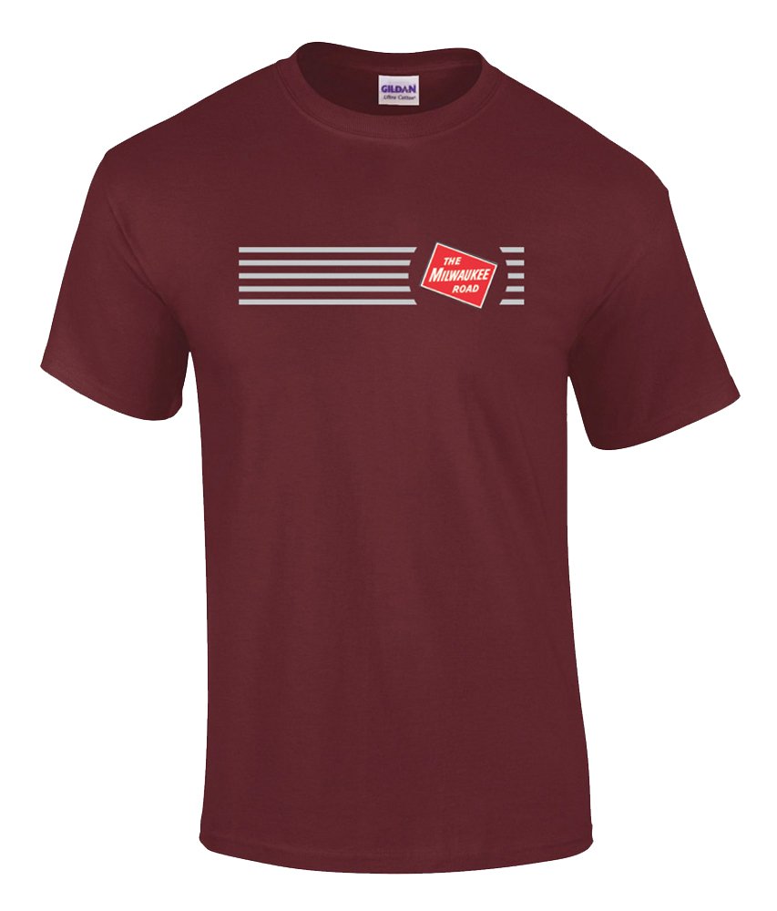 Milwaukee Road Vintage Logo T-Shirt for Men & Women - Soft Cotton Retro Railroad Tee [tee08] - Perfect for Casual Wear, Road Trips & Train Enthusiasts