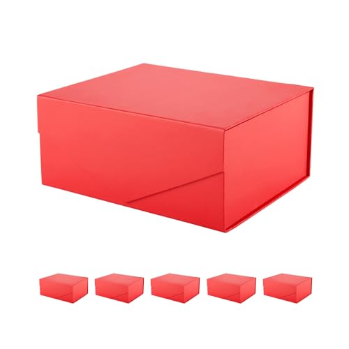 9x6.5x3.8 Inch-Red-Pack of 6