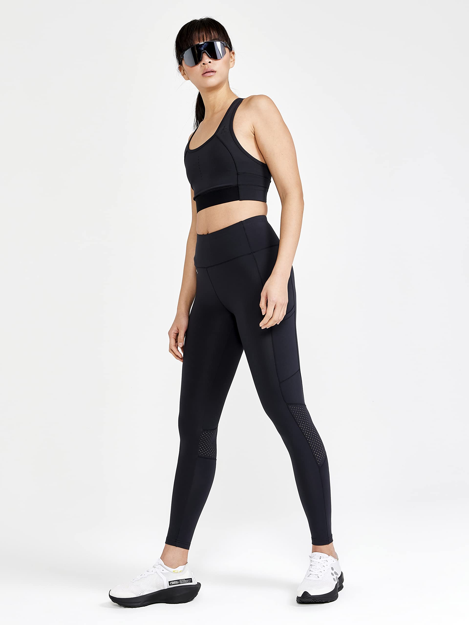 Craft Sportswear Women's ADV Essence Tights 2 - High Waisted Yoga Pants with Pockets | Soft & Breathable Workout Leggings for Running, Gym, Pilates | Perfect for Active Lifestyles & Lounge Wear