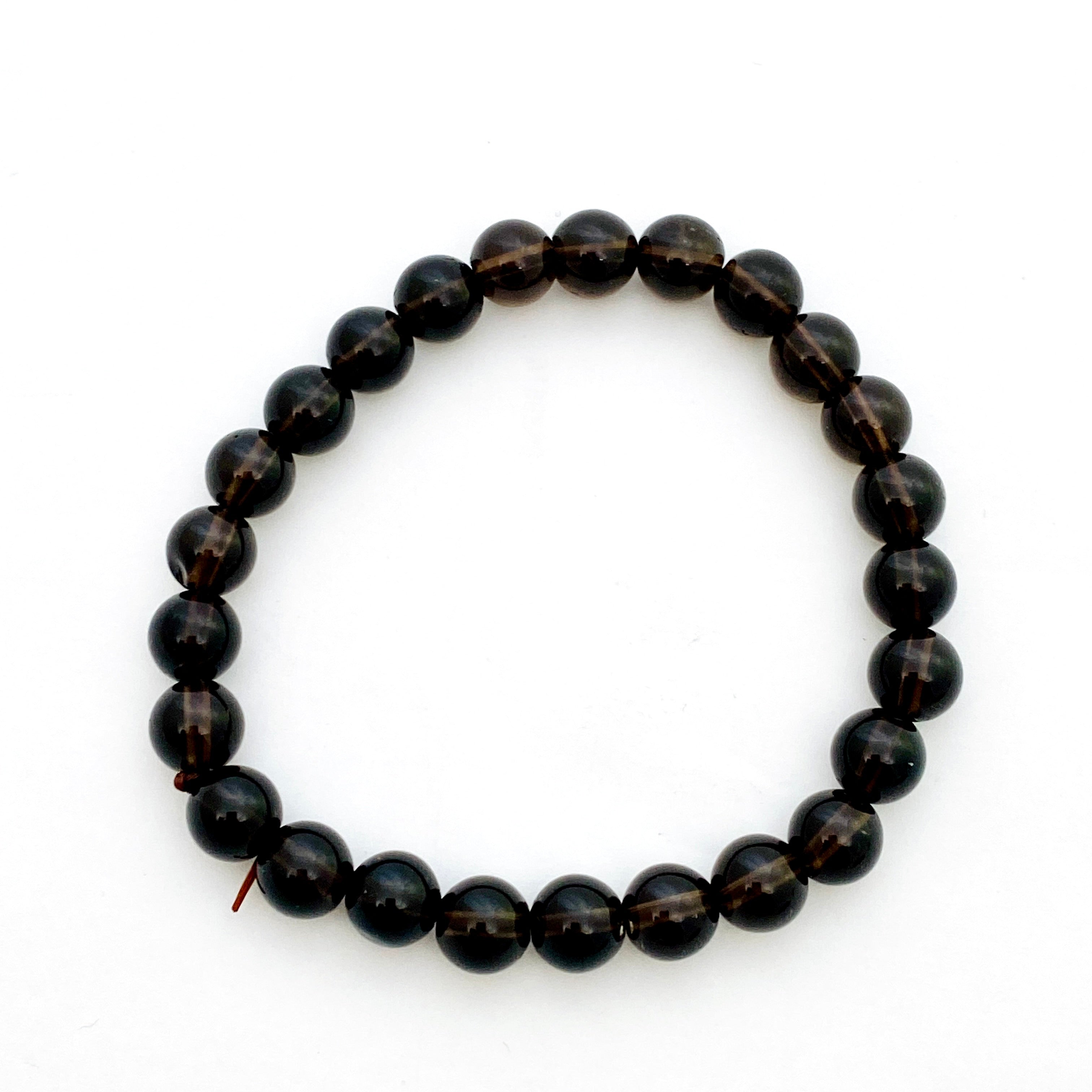 Natural Smokey Quartz Beaded Bracelet for Women - Healing Crystal Jewelry for Meditation, Yoga & Positive Energy
