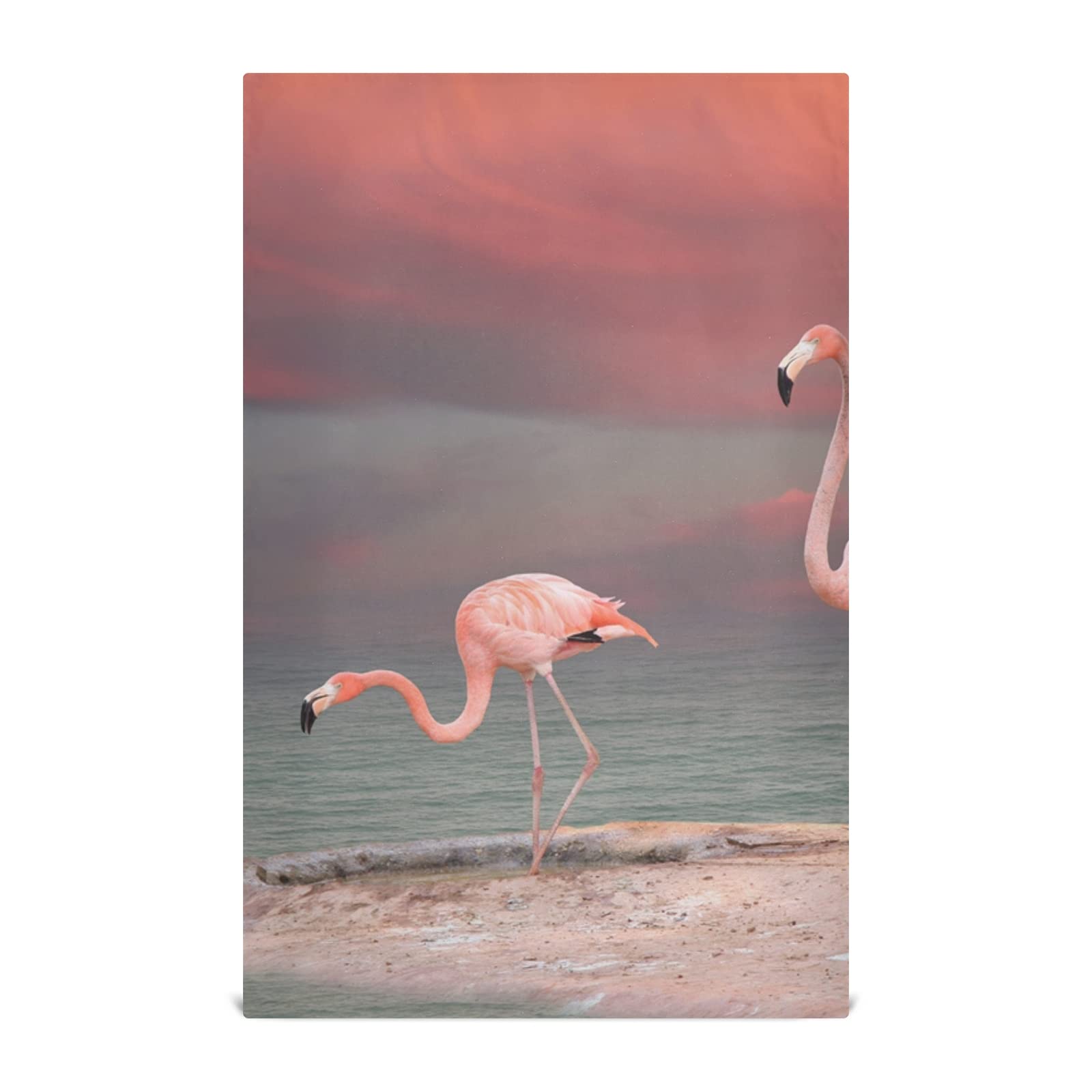 Pink Flamingo Kitchen Towels Set of 6 - Reusable Decorative Dish Towels & Cloths (18x28 Inches) for Drying Dishes, Cleaning Countertops & Stylish Kitchen Decor - Cute Flamingo Design AR139