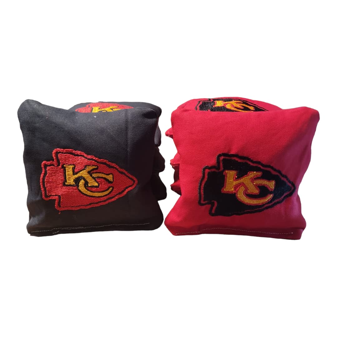 Premium Chiefs Cornhole Bags Set of 8 - Official NFL Licensed Game Bags for Tailgating, Backyard Parties & Outdoor Fun