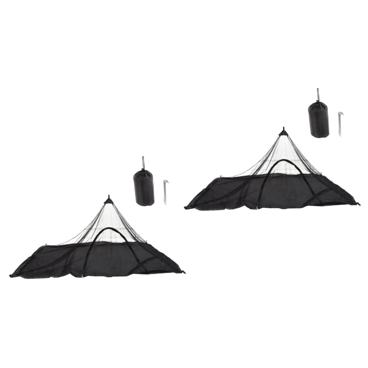 Yardwe 2-Pack Camping Triangle Net - Portable One-Person Hiking Tent with Zip Door & Ground Net | Lightweight Outdoor Shelter for Backpacking, Beach Camping & Picnics