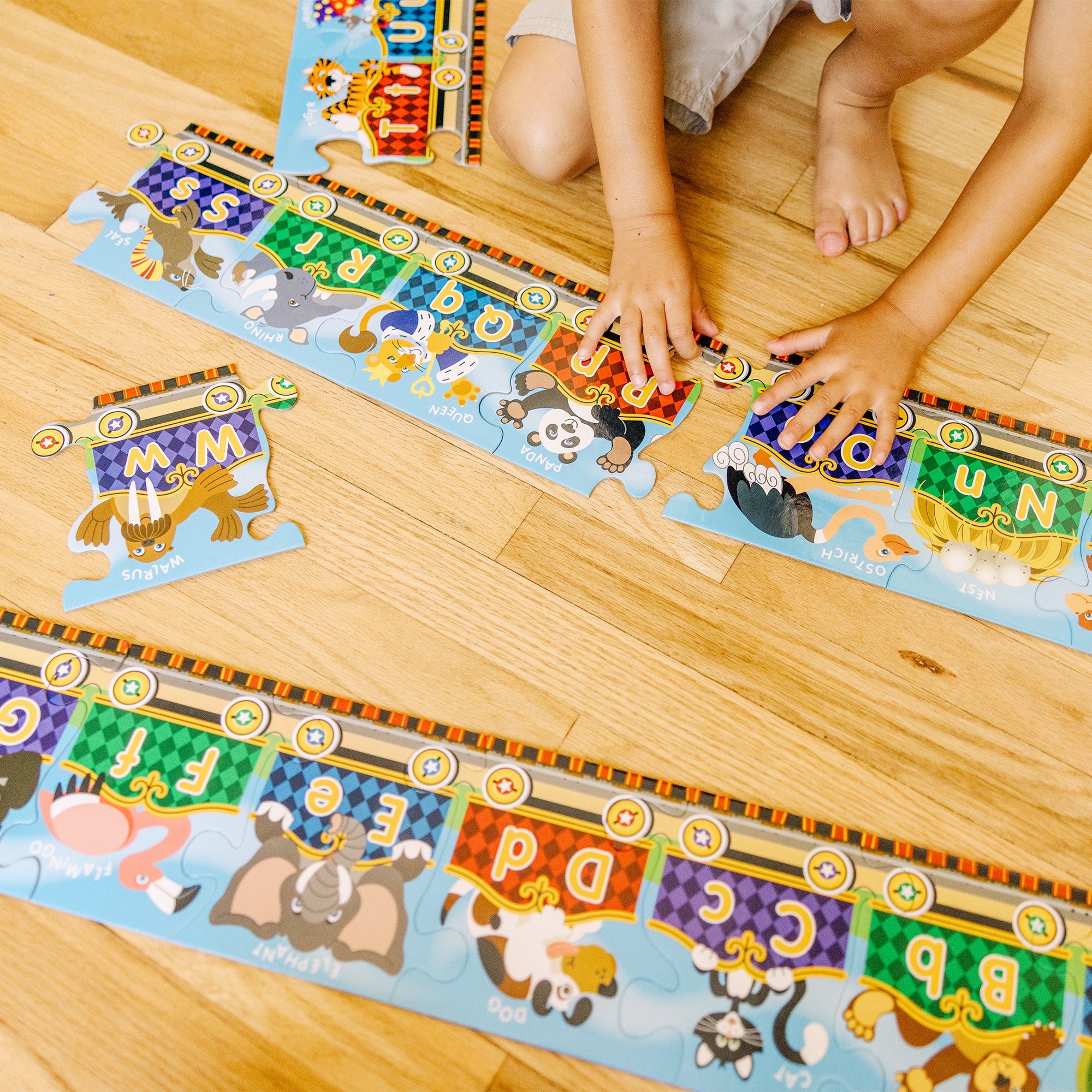 Alphabet Express Floor Puzzle - 27 Piece Large ABC Learning Puzzle for Kids, Educational Toy for Toddlers & Preschoolers - Perfect for Classroom, Playroom & Homeschooling