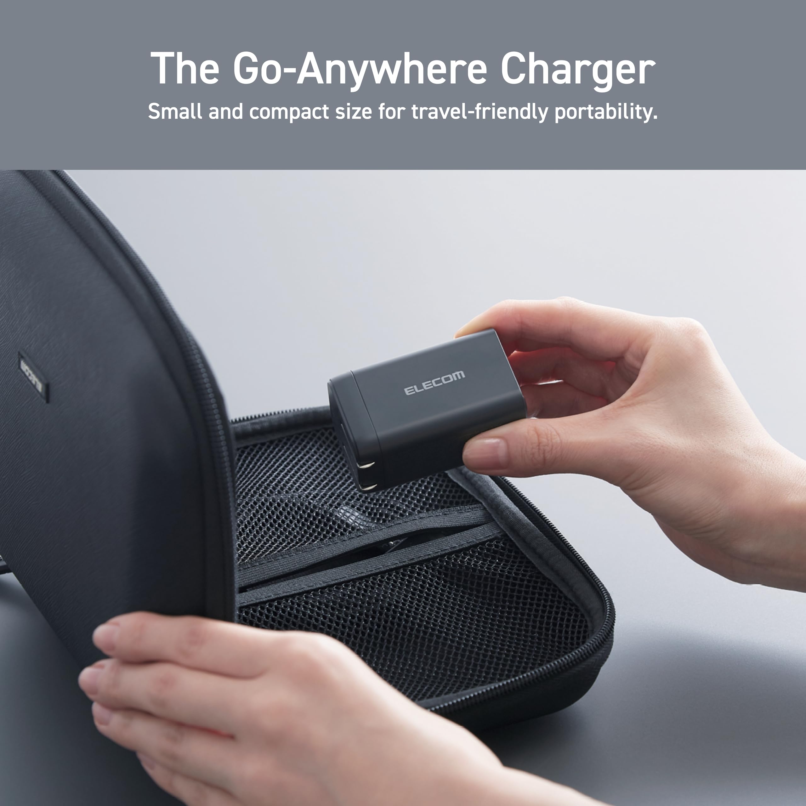 ELECOM 65W GaN II Fast Wall Charger with 3 USB-C Ports - Compact Power Adapter for iPhone, MacBook, iPad, Samsung Galaxy, AirPods & Smart Devices | Perfect for Travel, Office & Home Charging Station