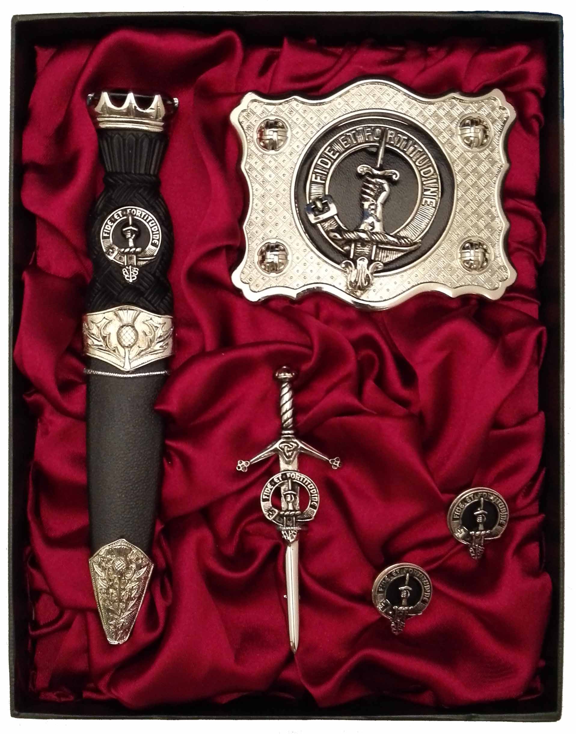 Clan Crest Gift Set for Men & Women - Personalized Scottish Heritage Keepsake (A L) - Perfect for Weddings, Anniversaries & Family Reunions