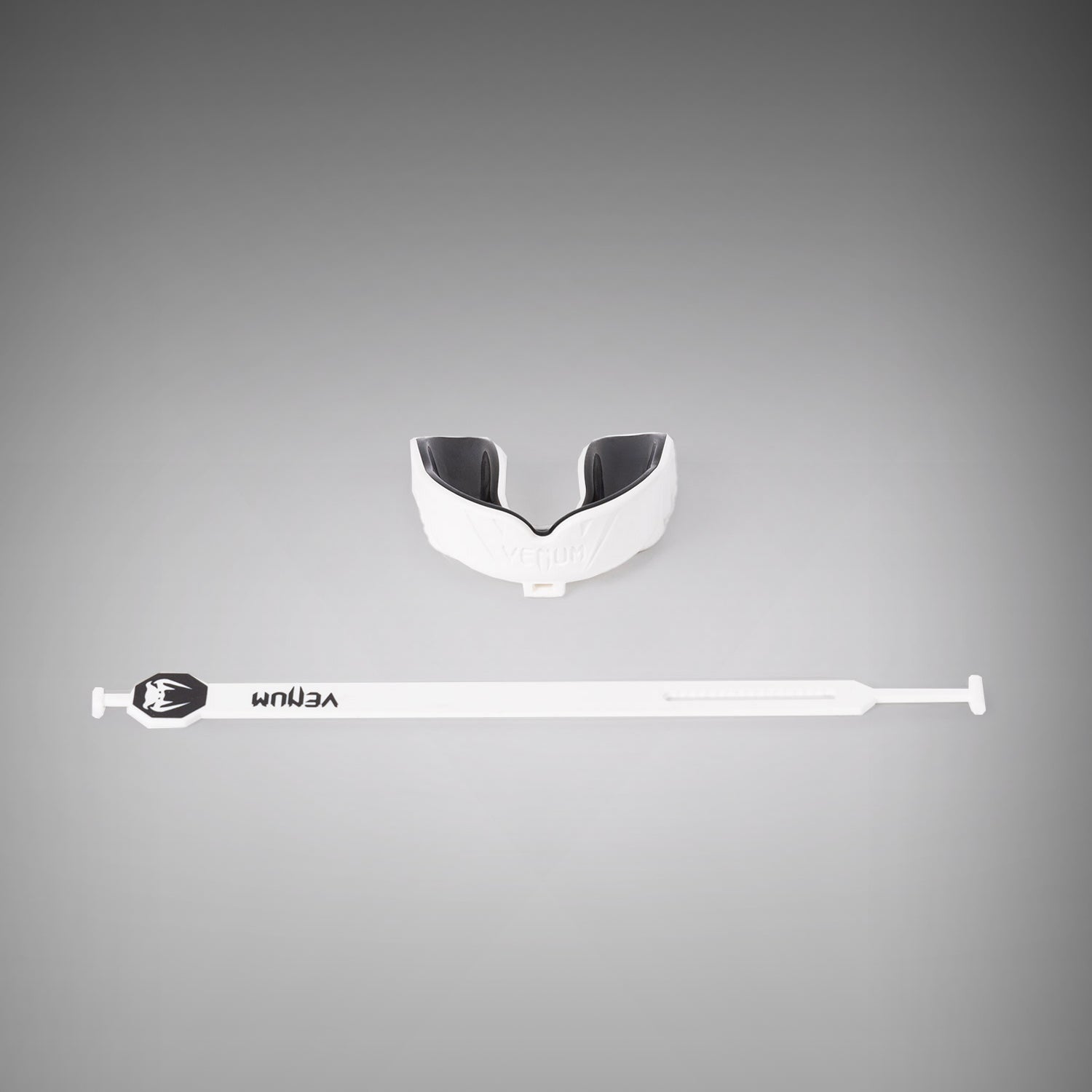 Venum Challenger Mouthguard - Strap or Strapless Options - White & Black - Perfect for Boxing, MMA, and Contact Sports Protection