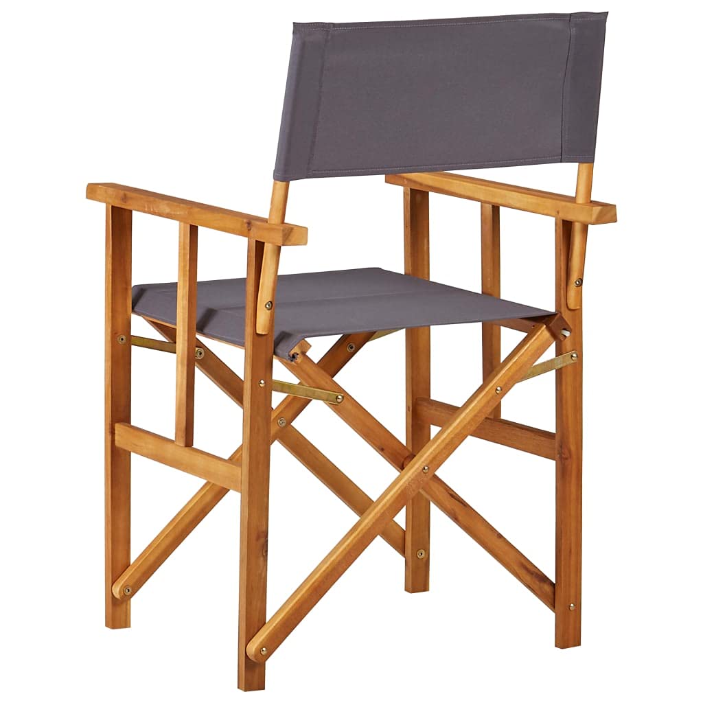 Tidyard Foldable Director's Chairs - Solid Acacia Wood Camping Chairs for Outdoor, Beach, Picnic & Patio Use