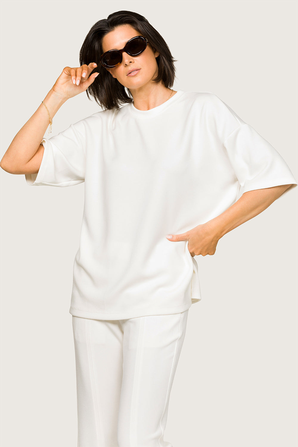 Phoebe Tee Cream - Soft & Comfortable Women's T-Shirt | Perfect for Casual Wear, Outings & Everyday Comfort