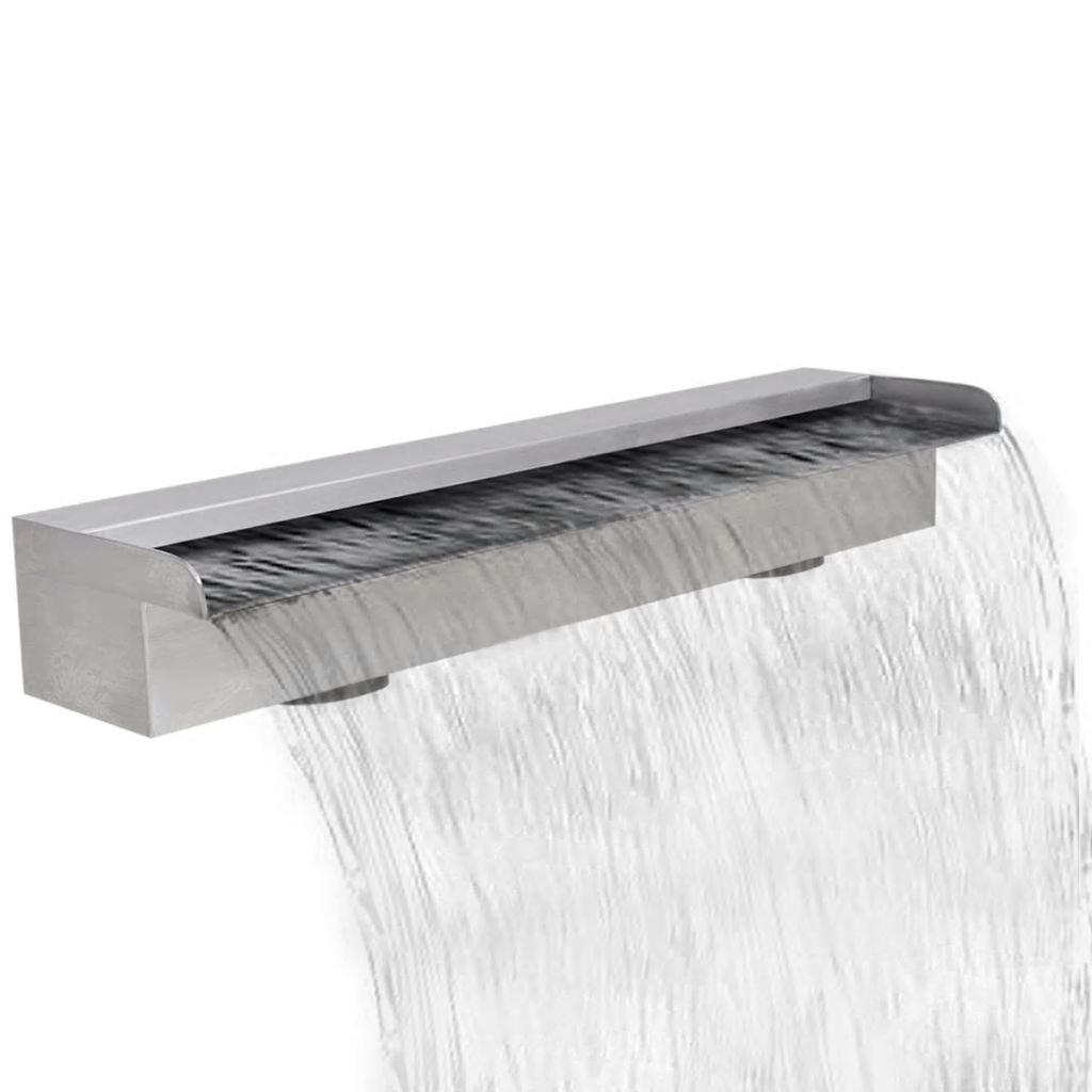 Stainless Steel Rectangular Pool Fountain - 23.6