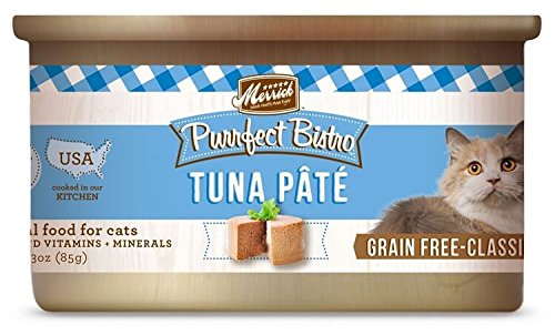 Merrick Purrfect Bistro Grain-Free Tuna Pate Wet Cat Food - 5.5oz Cans (Pack of 12) | High Protein, Natural Ingredients for Adult Cats | Perfect for Mealtime, Travel & Picky Eaters
