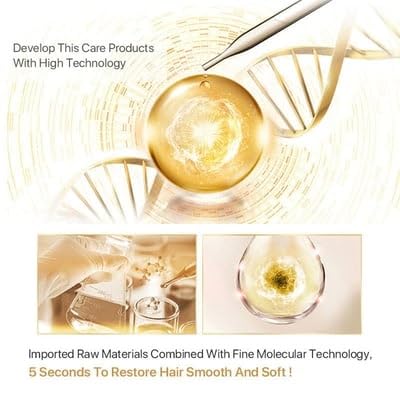 Heat-Free Hair Mask & Deep Conditioner - Advanced Molecular Treatment for Dry & Damaged Hair - Repairs & Restores Elasticity (1 Count) | Perfect for Salon-Quality Hair Care at Home