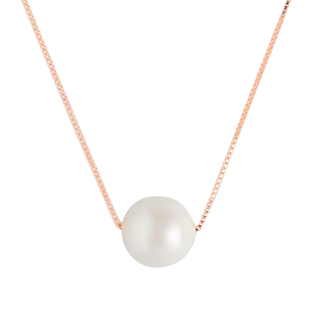 ZAVYA Rose Gold Plated Freshwater Pearl 925 Sterling Silver Jewelry Set with Chain - Necklace, Bracelet & Earrings Trio - Authentic Gift with Certificate (CJS 10013) for Weddings, Anniversaries & Special Occasions