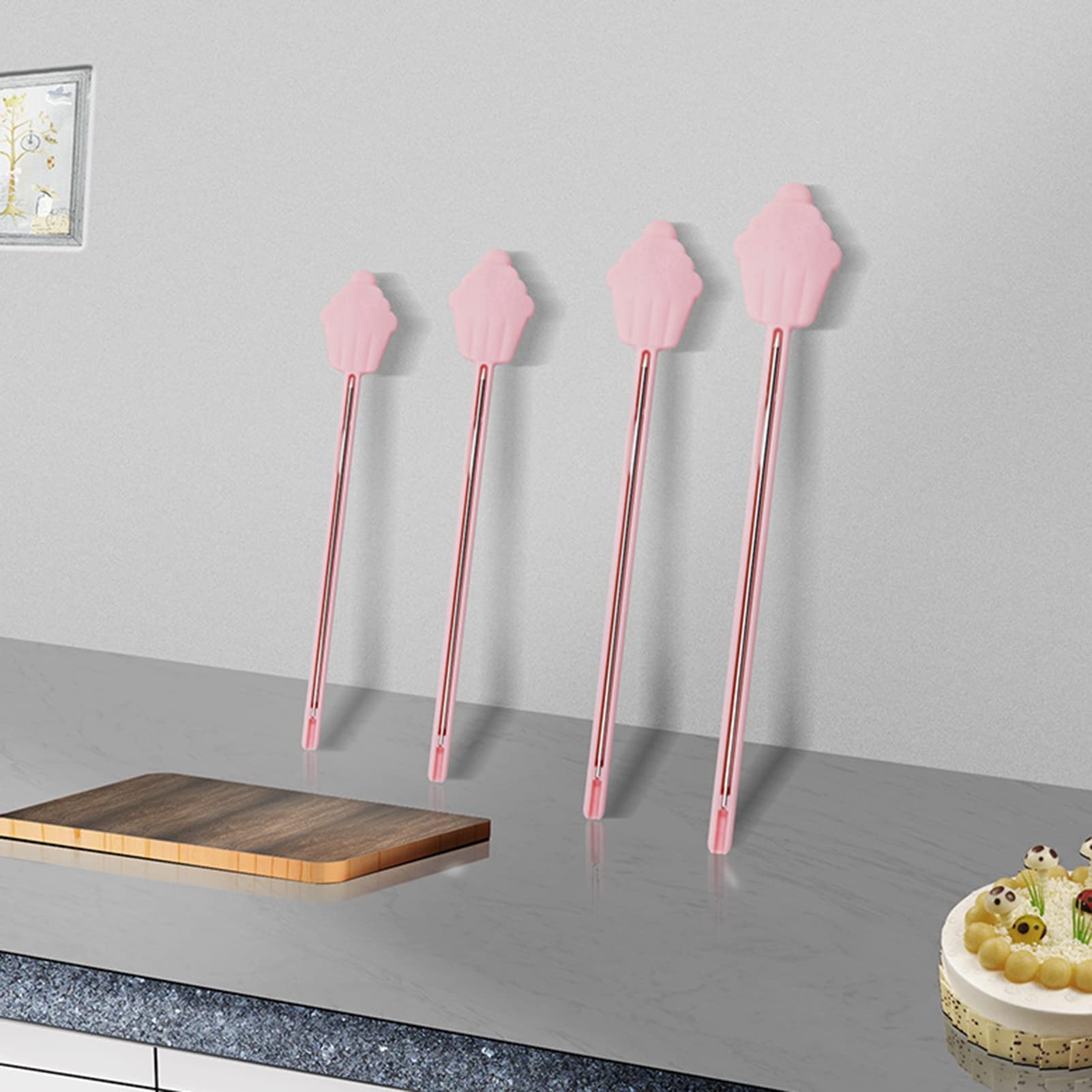 4Pcs Stainless Steel Cake Tester Kit - Portable Folding Cake Needle for Baking, Cooking & Kitchen Use - Perfect for Testing Sponge Cakes, Cupcakes & Bread Doneness