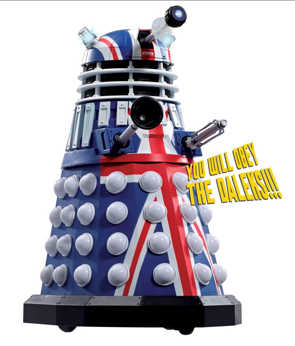 Doctor Who 50th Anniversary Dalek Action Figure with Sound & Light Effects - Collectible British Sci-Fi Toy for Fans, Home Decor & TV Show Enthusiasts