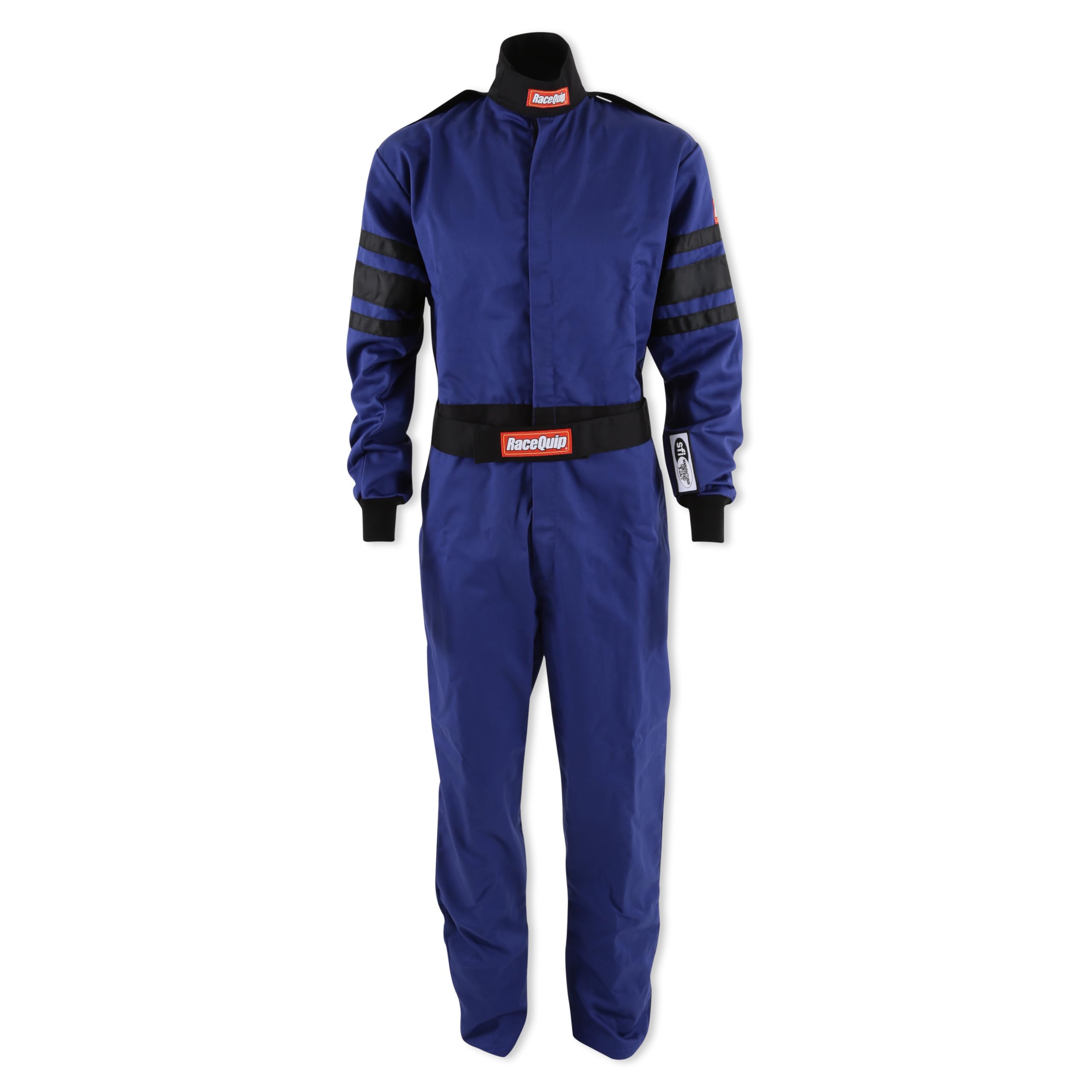 RaceQuip SFI 3.2A/5 Certified Blue Fire Suit for Racing Drivers - One Piece Multi-Layer Flame Resistant Suit Size 2X-Large (120027) | Perfect for NASCAR, Drag Racing & Motorsports Safety Gear