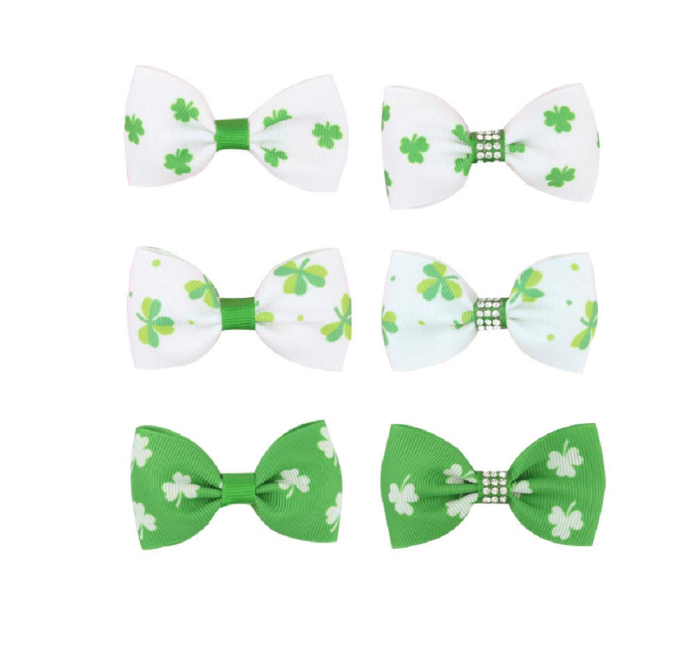 6pcs St. Patrick's Day Irish Shamrock Hair Clips - Green Four Leaf Clover Hairpins & Headband Set for Women Girls - Perfect for St. Patrick's Day Party, Irish Festival, Costume Accessories & Gift Giving