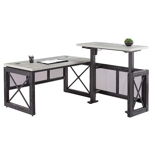 Adjustable Height L-Shaped Desk 72