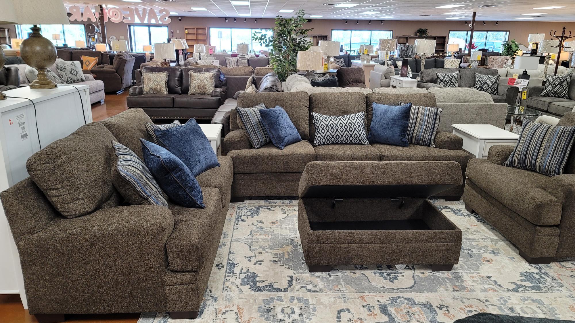 Dewey Brindle Loveseat and Sofa 8875 - Modern Upholstered Living Room Furniture Set for Small Spaces, Perfect for Apartments and Cozy Homes