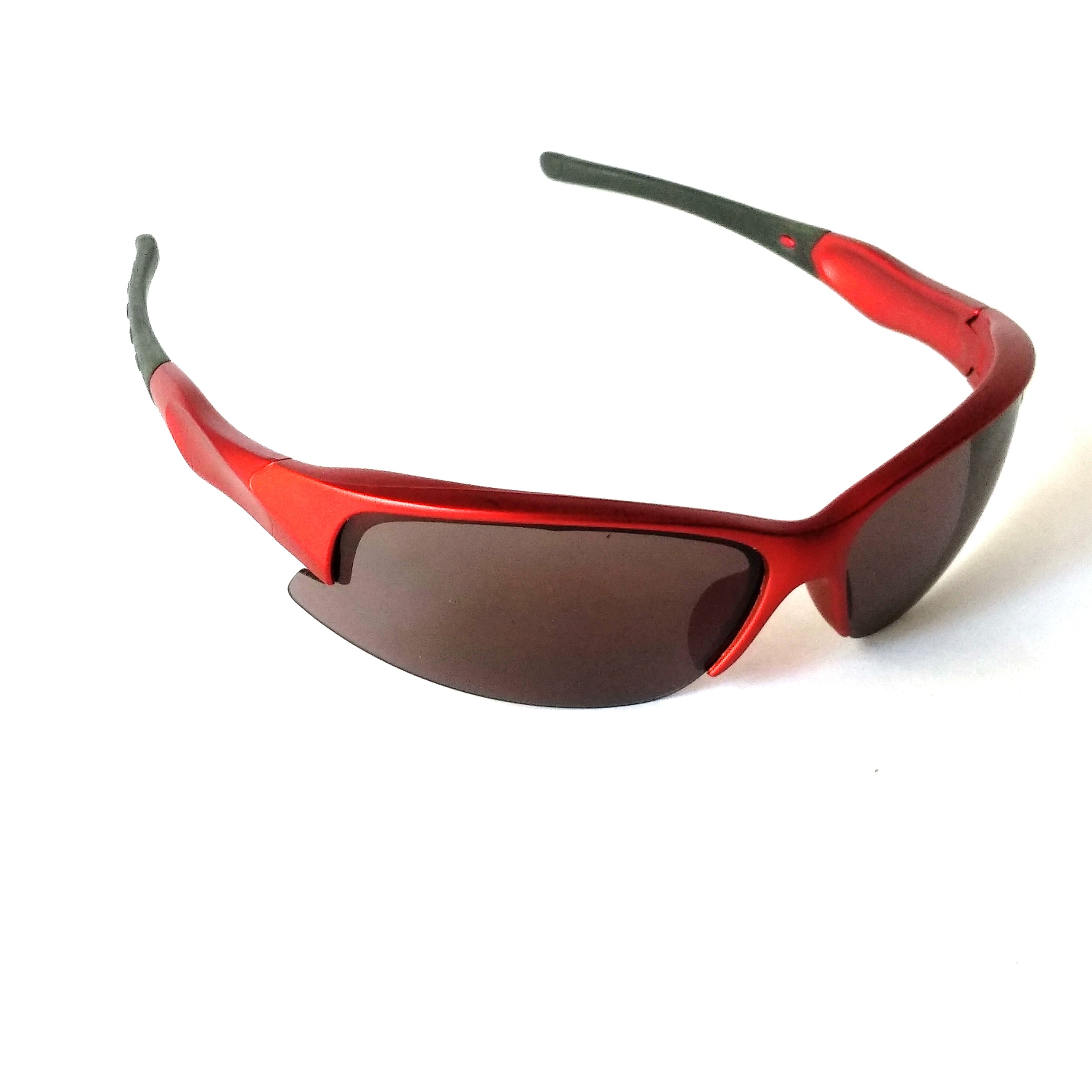 Red Wraparound Sports Sunglasses for Running Cycling Golf - UV Protection Polarized Lens for Outdoor Activities