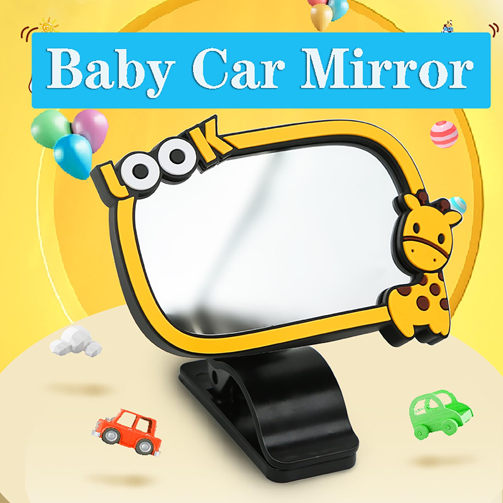 Yuentoen Shatterproof Baby Car Mirror - 360° Adjustable for Rear Facing Seats & Safe Travel