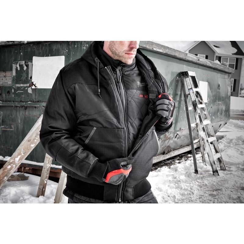 303B 21S M12 12V Lithium-Ion Cordless Heated AXIS Vest Kit - Black - Winter Workwear for Outdoor Construction, Hunting & Cold Weather Activities